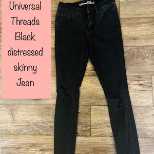 Universal Threads Black Ripped Skinny Jeans
